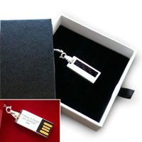 Pendrive z włóknem węglowym | Carbon II 16GB USB 2.0 | srebro 925